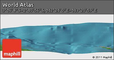 Satellite Panoramic Map of the Area around 2° 58' 32" S, 142° 52' 30" E