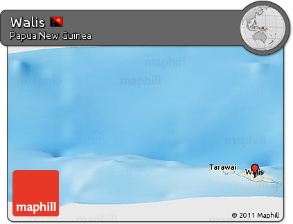 Shaded Relief Panoramic Map of Walis