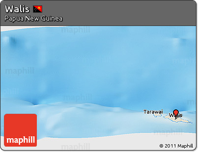 Shaded Relief Panoramic Map of Walis