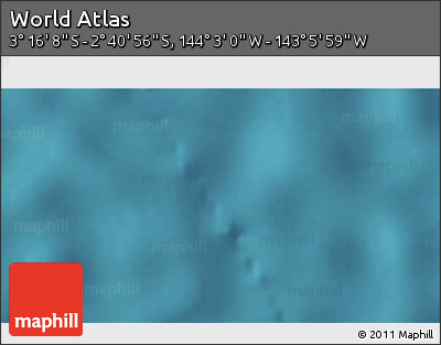 Satellite 3D Map of the Area around 2° 58' 32" S, 143° 34' 29" W