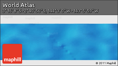 Physical Panoramic Map of the Area around 2° 58' 32" S, 143° 34' 29" W