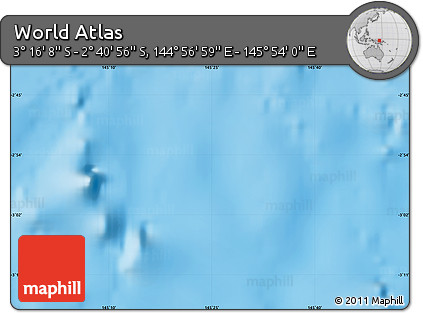 Physical Map of the Area around 2° 58' 32" S, 145° 25' 30" E