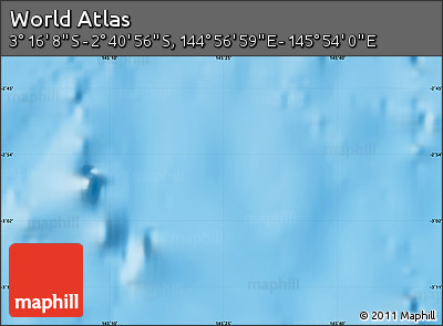 Physical Map of the Area around 2° 58' 32" S, 145° 25' 30" E