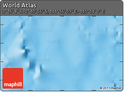 Physical Map of the Area around 2° 58' 32" S, 145° 25' 30" E