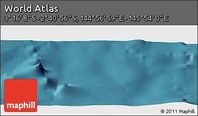 Satellite Panoramic Map of the Area around 2° 58' 32" S, 145° 25' 30" E