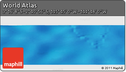 Physical Panoramic Map of the Area around 2° 58' 32" S, 145° 16' 30" W