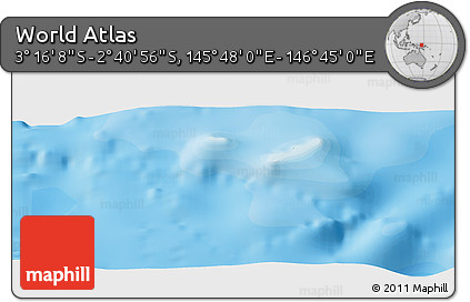 Political Panoramic Map of the Area around 2° 58' 32" S, 146° 16' 30" E