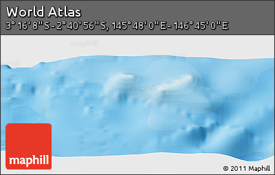 Political Panoramic Map of the Area around 2° 58' 32" S, 146° 16' 30" E