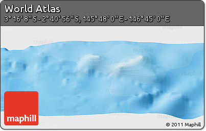 Political Panoramic Map of the Area around 2° 58' 32" S, 146° 16' 30" E