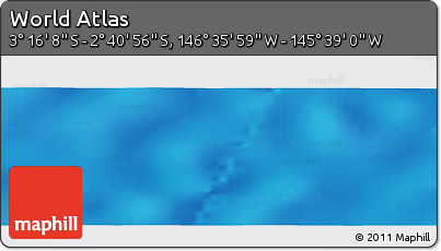 Physical Panoramic Map of the Area around 2° 58' 32" S, 146° 7' 30" W