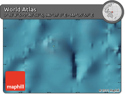 Satellite Map of the Area around 2° 58' 32" S, 147° 7' 30" E