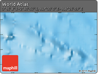 Physical Map of the Area around 2° 58' 32" S, 147° 58' 29" E