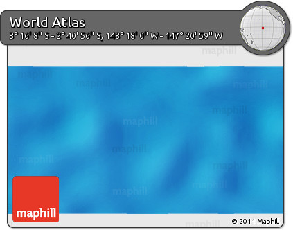 Shaded Relief 3D Map of the Area around 2° 58' 32" S, 147° 49' 29" W