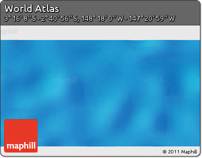 Shaded Relief 3D Map of the Area around 2° 58' 32" S, 147° 49' 29" W