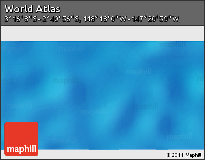 Shaded Relief 3D Map of the Area around 2° 58' 32" S, 147° 49' 29" W