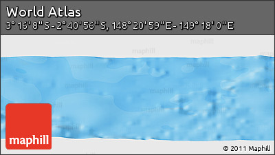 Political Panoramic Map of the Area around 2° 58' 32" S, 148° 49' 29" E