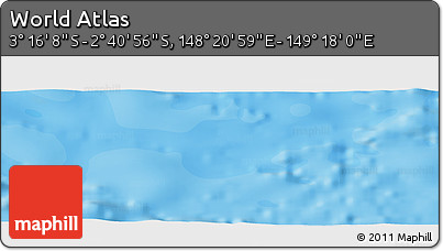 Political Panoramic Map of the Area around 2° 58' 32" S, 148° 49' 29" E