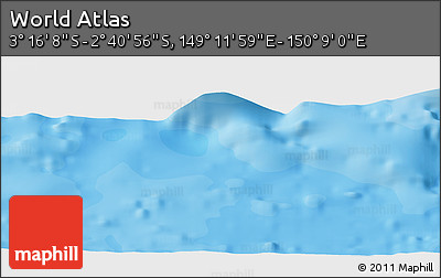 Political Panoramic Map of the Area around 2° 58' 32" S, 149° 40' 30" E