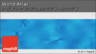 Physical Panoramic Map of the Area around 2° 58' 32" S, 149° 31' 30" W