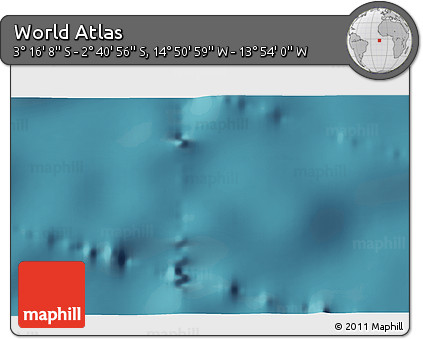 Satellite 3D Map of the Area around 2° 58' 32" S, 14° 22' 30" W