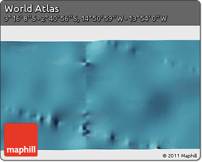 Satellite 3D Map of the Area around 2° 58' 32" S, 14° 22' 30" W