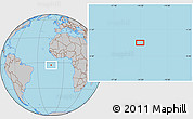 Gray Location Map of the area around 2° 58' 32" S, 14° 22' 30" W
