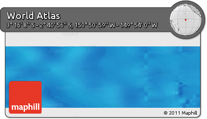 Physical Panoramic Map of the Area around 2° 58' 32" S, 150° 22' 30" W
