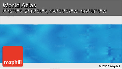 Physical Panoramic Map of the Area around 2° 58' 32" S, 150° 22' 30" W