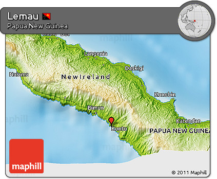 Physical 3D Map of Lemau