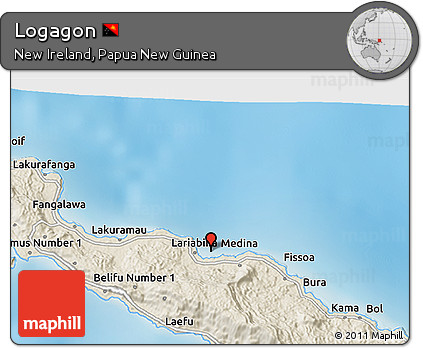 Shaded Relief 3D Map of Logagon