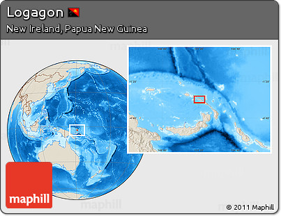 Shaded Relief Location Map of Logagon