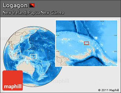 Shaded Relief Location Map of Logagon