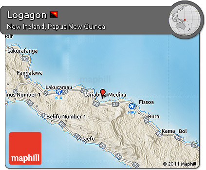 Shaded Relief Map of Logagon