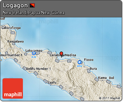 Shaded Relief Map of Logagon