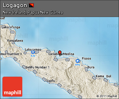 Shaded Relief Map of Logagon