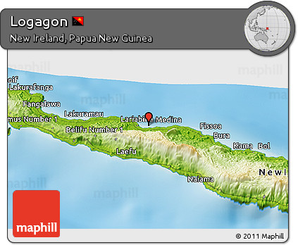 Physical Panoramic Map of Logagon