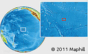 Physical Location Map of the area around 2° 58' 32" S, 151° 13' 29" W