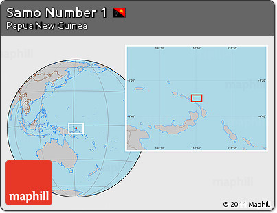 Gray Location Map of Samo Number 1