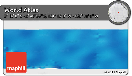 Physical Panoramic Map of the Area around 2° 58' 32" S, 153° 46' 30" W