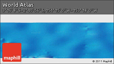 Physical Panoramic Map of the Area around 2° 58' 32" S, 153° 46' 30" W