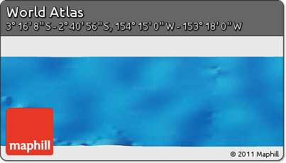 Physical Panoramic Map of the Area around 2° 58' 32" S, 153° 46' 30" W