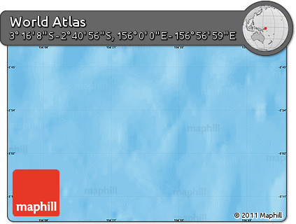Physical Map of the Area around 2° 58' 32" S, 156° 28' 29" E
