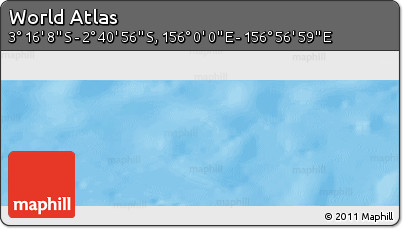 Shaded Relief Panoramic Map of the Area around 2° 58' 32" S, 156° 28' 29" E