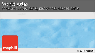Shaded Relief Panoramic Map of the Area around 2° 58' 32" S, 156° 28' 29" E
