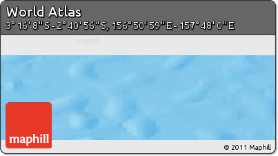 Political Panoramic Map of the Area around 2° 58' 32" S, 157° 19' 29" E