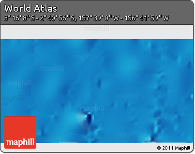 Physical 3D Map of the Area around 2° 58' 32" S, 157° 10' 30" W