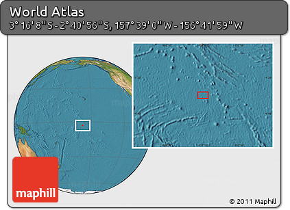 Satellite Location Map of the Area around 2° 58' 32" S, 157° 10' 30" W