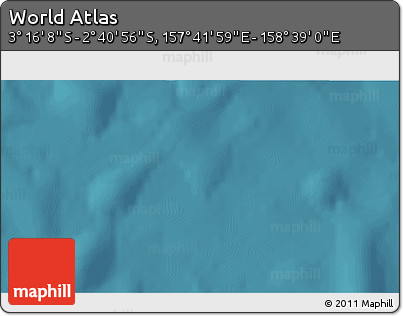 Satellite 3D Map of the Area around 2° 58' 32" S, 158° 10' 30" E