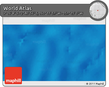Physical 3D Map of the Area around 2° 58' 32" S, 159° 43' 29" W