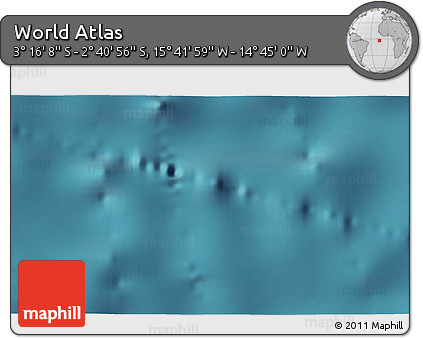 Satellite 3D Map of the Area around 2° 58' 32" S, 15° 13' 29" W